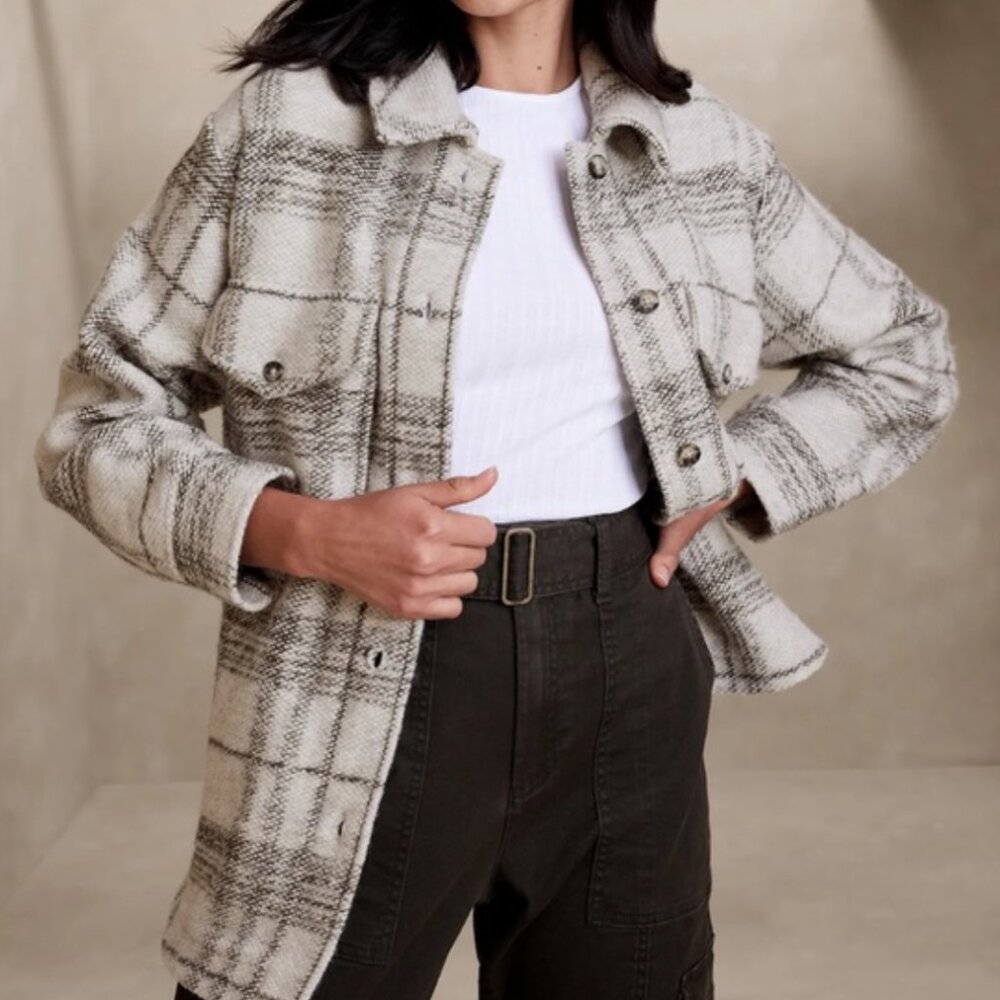 NWT Banana Republic Plaid Shacket